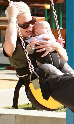 Later Pink took her baby girl